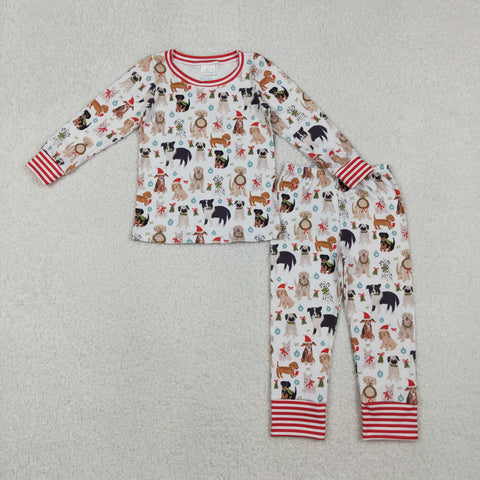 GLP2193 Christmas Dogs Girls Pajamas Set