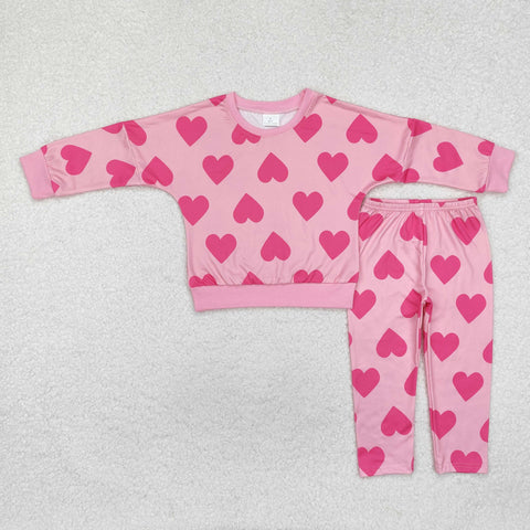 GLP2230 Valentine's Day Love Pink Girls Set