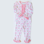 Preorder 12.09 GLP2265 Bows Blue Girls Pajamas Set