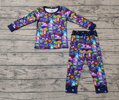 Preorder GLP2268 Monsters Blue Boys Pajamas Set