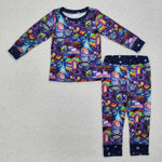 GLP2268 Monsters Blue Boys Pajamas Set