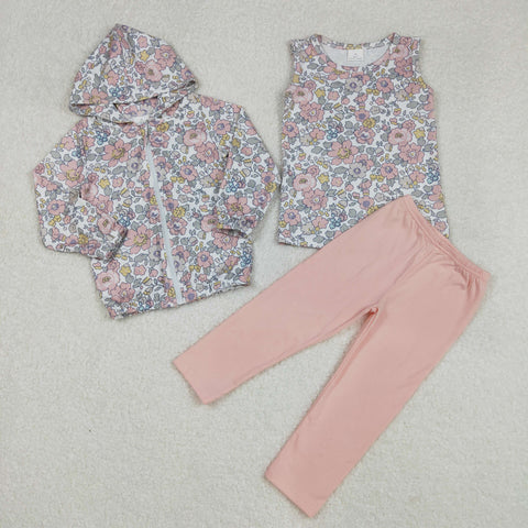 GLP2313 Flower Coat Girls 3 pcs Set