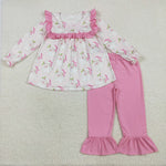 GLP2345 Christmas Santa Pink Girls Set