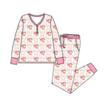 Preorder 06.10 GLP2371 Christmas Santa Pink Adult Women Pajamas Set