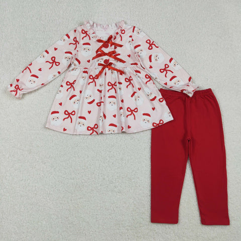 GLP2642 Christmas Santa Bows Love Girls Set