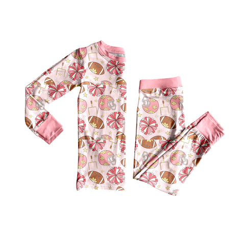 Preorder 09.15 GLP2713 Game Day Go Team Pink Girls Pajamas Set