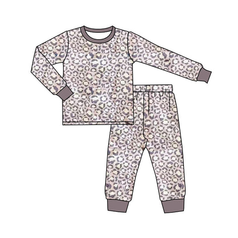 Preorder 09.25 GLP2743 Fashion Leopard Boys Pajamas Set