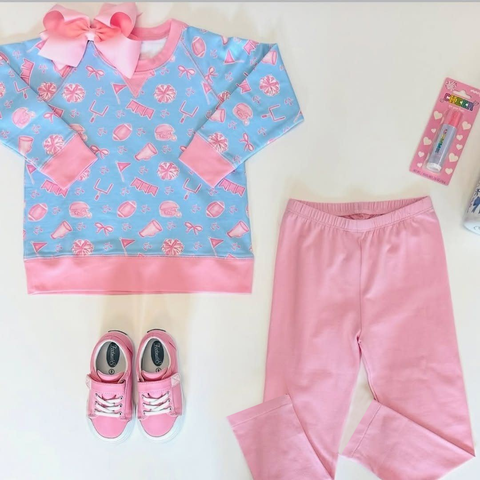 Preorder 09.25 GLP2749 Game Day Football Pink Girls Set