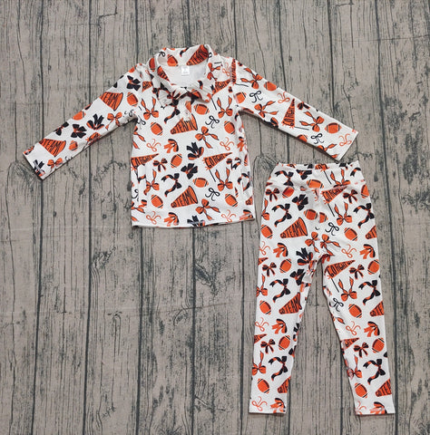Preorder Samples GLP2760 Go Team Go Fight Win Football Bows Yoga Girls Set