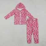GLP2790 Leopard Pink Hoodie Coat Girls Set (12-18M to 7-8T)