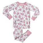 Preorder MOQ 5 Pcs GLP2797 Flower Pink Girls Pajamas Set