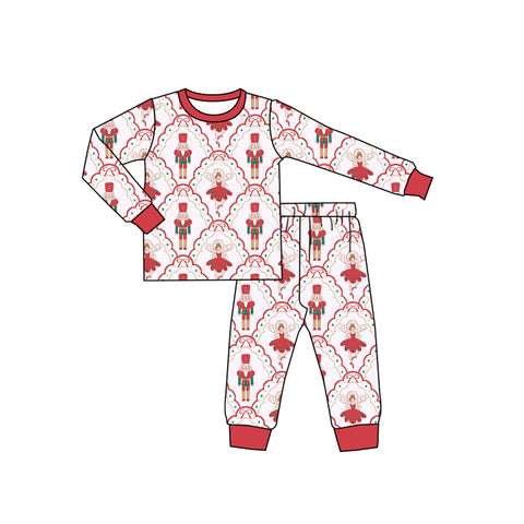 Preorder 09.24 GLP2808 Christmas Ballet Soldier Red Girls Pajamas Set