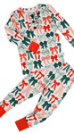 Preorder 09.24 GLP2809 Christmas Bows Red Green Girls Pajamas Set