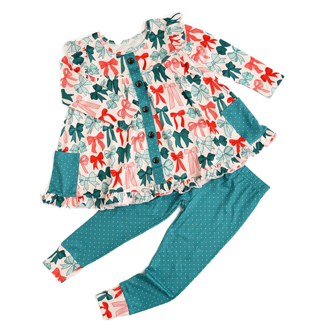 Preorder 09.24 GLP2810 Christmas Bows Red Green Girls Set