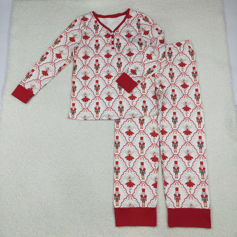 GLP2816 Christmas Ballet Soldier Red Adult Women Pajamas Set