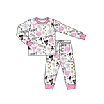 Preorder 09.24 GLP2818 Happy New Year Cheers Bows Girls Pajamas Set