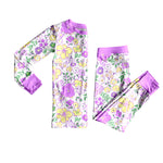 Preorder 10.01 MOQ 5 pcs GLP2846 Mardi Gras Flower Girls Pajamas Set