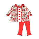 Preorder 10.01 MOQ 5 pcs GLP2847 Valentine's Day Love Flower Girls Set