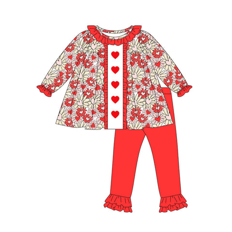 Preorder 10.01 MOQ 5 pcs GLP2847 Valentine's Day Love Flower Girls Set