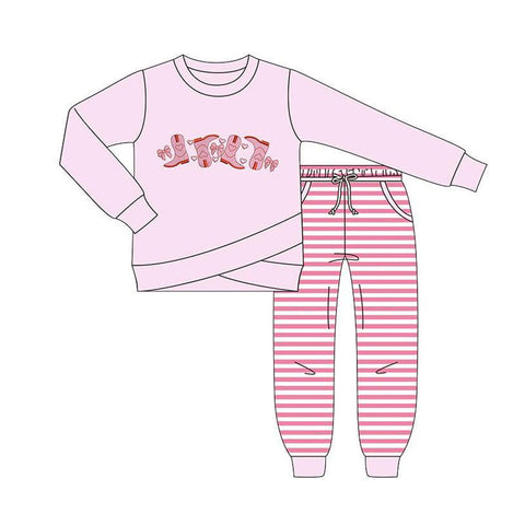 Preorder 10.01 MOQ 5 pcs GLP2851 Valentine's Day Love Boots Girls Set