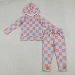 GLP2853 Flower Colorful Hoodie Girls Set