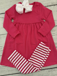 Preorder 10.01 MOQ 5 pcs GLP2864 Red Stripe Girls Set