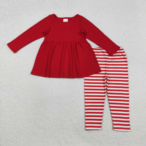 GLP2864 Valentine's Day Red Stripe Girls Set