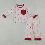 GLP2880 Valentine's Day Dog Love Girls Pajamas Set (12-18M to 7-8T)