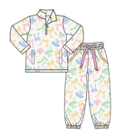 Preorder Samples GLP2886 Colorful Bows Pullover Girls Set