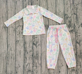 Preorder Samples GLP2886 Colorful Bows Pullover Girls Set