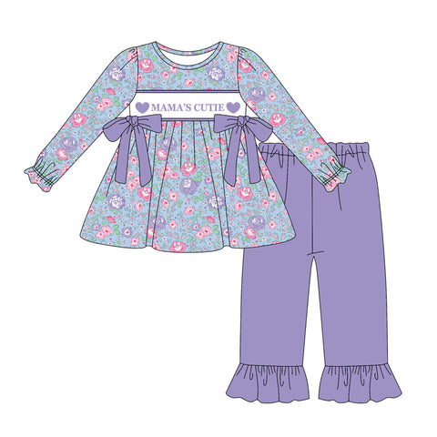 Preorder 10.10 MOQ 5 pcs GLP2902 MAMA'S Cutie Love Flower Girls Set