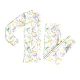 Preorder Samples GLP2921 Mardi Gras Bows Girls Pajamas Set