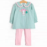 Preorder 10.17 MOQ 5 pcs GLP2926 Farm Cow Green Pink Girls Set