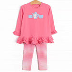 Preorder 10.17 MOQ 5 pcs GLP2927 Drink Tea Stripe Girls Set
