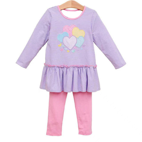 Preorder 10.17 MOQ 5 pcs GLP2928 Valentine's Day Love Purple Girls Set
