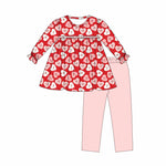 Preorder 10.28 MOQ 5 pcs GLP2974 Valentine's Day Love You Red Girls Set
