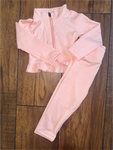Preorder 10.28 MOQ 5 pcs GLP2976 Solid Color Pink Yoga Girls Set