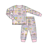 10.10 Pre-order GLP2986  baby girls Mardi Gras pajamas