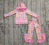 Preorder Samples GLP3049 Coquette Bows Ruffles Hoodie Girls Set