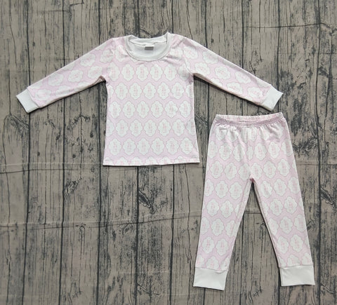 Preorder Samples GLP3067 Easter Rabbit Pink Girls Pajamas Set