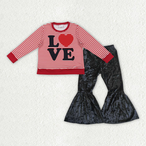 GLP3082 Valentine's Day Love Velvet Girls Set