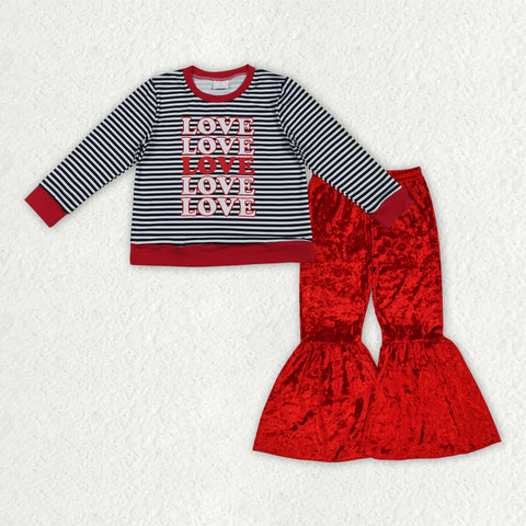 GLP3083 Valentine's Day Love Velvet Girls Set