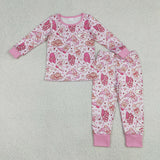 Western Boots Hat Pink Kids Girls Matching Clothing
