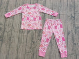 Preorder Samples GLP3085 Valentine's Day Howdy Boots Girls Pajamas Set