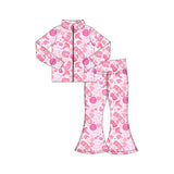 Preorder 11.24 MOQ 5 pcs GLP3110 Valentine's Day Love Yoga Coat Girls Set