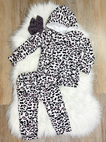 Preorder 12.08 MOQ 5 pcs GLP3135 Fashion Leopard Hoodie Boys Set