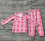 Preorder Samples GLP3236 Valentine's Day Love Bows Pink Pullover Girls Set
