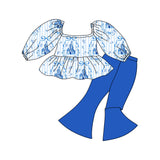 Preorder Samples GLP3283 Castle Bows Blue Princess Girls Set