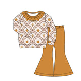 Preorder MOQ 5 Pcs Each Style Pumpkin Bows Flower Girls Outfits