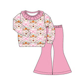 Preorder MOQ 5 Pcs Each Style Pumpkin Bows Flower Girls Outfits